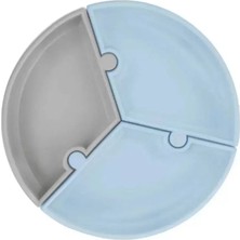 Naturion Szn1 Puzzle Vakum Tabanlı Silikon Tabak Mineral Blue / Powder Grey Hnçr