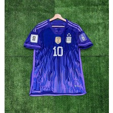 BARBITOS Arjantin Messi Mavi 2022 Deplasman Dünya Kupası Forması