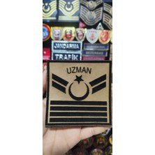 Çukurova Ütü Bizon Derisinden Uzman Çavuş 4 Kademeli Kol Rütbe 9 cm x 9 cm Cırtlı 2 Adet (Komando, Kamuflaj)