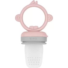 Gray Line Gry Silikon Püre Meyve Sebze Emziği Pinky Pink / Powder Grey Nel1