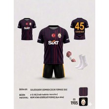 Yenteks Galatasaray. Siyah 45 Numara Osimhen Altarnatif Özel Tasarım Çocuk  Forma Takımı