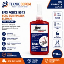 EMS Force 5543 Boru Sızdırmazlık Elemanı 250 ml Vidalı Bağlantı Sızdırmazlık Sıvısı