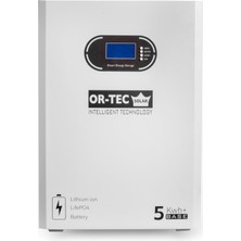 Ortec Solar 5 Kwh 51.2 V 100 Ah Duvar Tipi Truva Serisi Lifepo4 Batarya