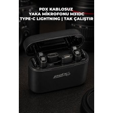 Pdx Kablosuz Yaka Mikrofonu M31DC | Type-C ve Lightning Uyumlu