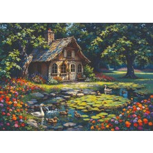 Nova Puzzle 1000 Parça Ördekler ve Küçük Kulübe Yetişkin Puzzle - 41211