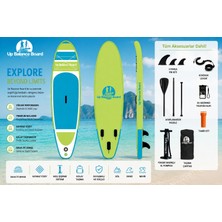 Up Balance Board OEM01 Şişme Sup Board 320X80X15 cm – 150 kg Taşıma Kapasiteli Profesyonel Stand Up Paddle Board Seti – Deniz, Göl ve Yoga Kullanımına Uygun Paddle Board