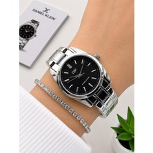 Daniel Klein 2 Yıl Garantili Çelik Kordon 3 Atm Suya Dayanıklı Kadın Kol Saati+Bileklik F.G.14494.X2
