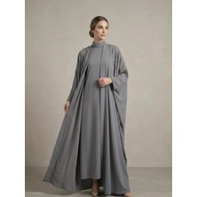 Crystalia Omuz ve Kol Işlemeli Ikili Abiye Abaya Takım