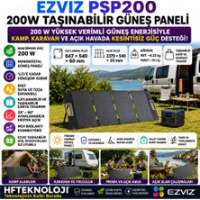 Ezviz Monokristal Silikon Güneş Pilleri ve Çok Katmanlı Hücre Teknolojisi ,PSP200 200W Taşınabilir Güneş Paneli