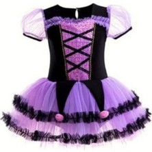 Kostümix Kuromi Kostümü Kare Yaka, Cadı Kostümü - Balo Kostümü - Cadılar Bayramı Kostüm Kuromi Cosplay