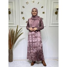 Modaminar Kadın Yeni Sezon Batik Desenli Penye Elbise