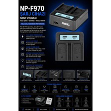 Pdx Sony NP-F970 Şarj Cihazı | Hızlı Şarj | Sony Uyumlu