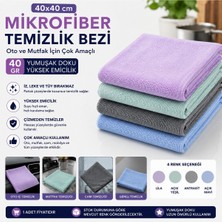 Muggio 40X40 Mikrofiber Oto ve Mutfak Genel Temizlik Bezi 40 gr Iz Tüy Hav Bırakmaz Çok Amaçlı Bez 1 Adet