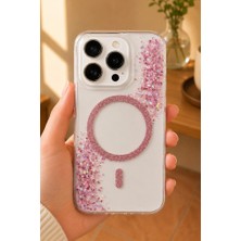 3gen Case iPhone 14 Pro Max Uyumlu Glitter Kristal Simli Wireless Kablosuz Şarj Destekli Lüks Sert Silikon Kılıf