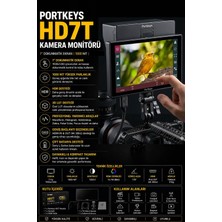 Pdx Portkeys HD7T Kamera Monitörü | 7” Dokunmatik | 1000 Nıt