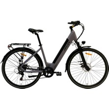 Bisan Moon S-26 700C 47 cm Elektrikli Bisiklet Metalik Gri Siyah