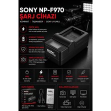 Pdx Sony NP-F970 Şarj Cihazı | Kompakt | Taşınabilir