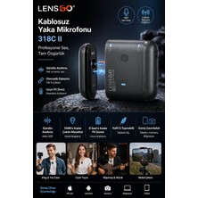 Pdx Lensgo Kablosuz Yaka Mikrofonu 318C | Wireless | Mobil Kullanım