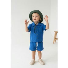 Baby Lory Kids Store Laciel Premium Keten Erkek Gömlek Şort Takım