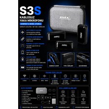 Pdx Kablosuz Yaka Mikrofonu S3S | Kompakt | Mobil Uyumlu