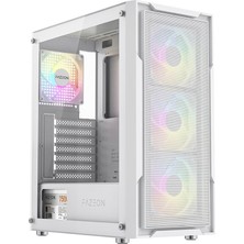 Fazeon F11 750W 80PLUS Bronze Mesh 4X120MM Rgb Fanlı Atx Beyaz Bilgisayar Kasası