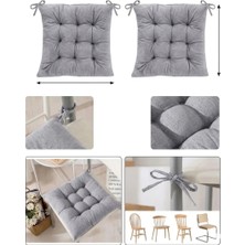 2 Adet 50X50CM Büyük Boy Su Geçirmez Duck Kumaş Sandalye Minderi Bağcıklı Kare Oturma Minderi