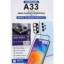 AHK Tekno Samsung A33 Uyumlu Arka Kamera Koruyucu+ Full Ekran Koruyucu