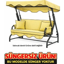 Batu Tekstil 3 Kişilik Salıncak Minderi Takımı Süngersiz- Salıncak Oturma Kılıfı ,tente Kolluk ve Kırlent Kılıfı