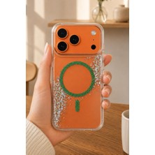 3gen Case iPhone 17 Pro Uyumlu Glitter Kristal Simli Wireless Kablosuz Şarj Destekli Lüks Sert Silikon Kılıf
