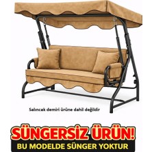 Batu Tekstil 3 Kişilik Salıncak Minderi Takımı Süngersiz- Salıncak Oturma Kılıfı ,tente Kolluk ve Kırlent Kılıfı