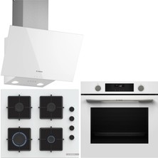 Bosch Beyaz Ankastre Set HUA736EV0T-POP6C2P31O-DWK63PJ20T