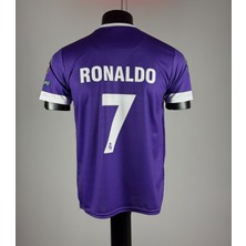 BARBITOS Realmadrid 2016-17 C.ronaldo Cardiff Final Mor Kısa Kol Yetişkin Forması