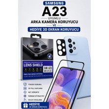 AHK Tekno Samsung A23 Uyumlu Arka Kamera Koruyucu+ Full Ekran Koruyucu