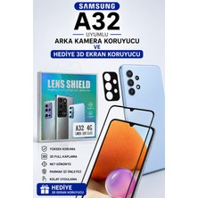 AHK Tekno Samsung A32 Uyumlu Arka Kamera Koruyucu+ Full Ekran Koruyucu