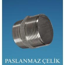 Kazey Teknik Hex Nipel 304 Paslanmaz 1/2 (1 Paket 5 Adet )