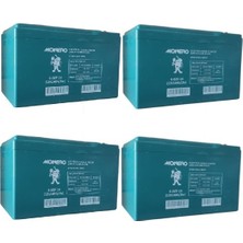 Monero 12V-14 Amper Yatık 4'lü Paket  E-Bıke Akü-Yeni Tarihli EBATLAR:150X101X99MM