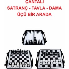 Alay Ticaret Çantalı Üçü Bir Arada Set - Satranç - Tavla - Dama