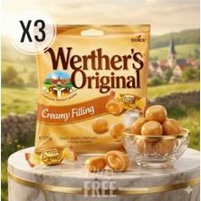 Werther's Original Karamel Kreması Dolgulu Şekerleme (Creamy Filling) 125 gr x 3 Adet