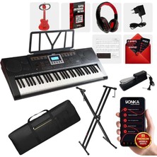 Midex PS-3500KSP Tuş Hassasiyetli 61 Tuşlu Org Sustain Pedallı (Stand Pedal Çanta Kulaklık Notalık Metod)