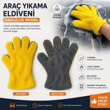 Friemats Araba Yıkama Eldiveni Lüks Havlulu Model Temizleme Oto Bakım ve Yıkama Eldiveni 1 Adet Gönderim