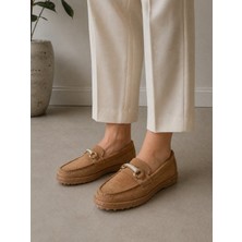 Bgk Ayakkabı ve Çanta Kadın Süet Ortopedik Konforlu Kaliteli Özgün Şık Günlük Outdoor Casual Babet Ayakkabı