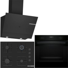 Bosch Siyah Ankastre Set HUA717BA0T-POP7C6P30O-DWK67PJ60T