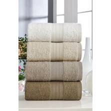 Mira Home 4 Lü El Yüz Havlu Seti %100 Pamuklu 50X85 cm Rainbow