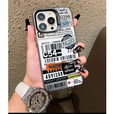 Powerfox Iphone 13 Pro Uyumlu Etiketler Baskı Desen Darbe Emici Telefon Kılıfı MK01A