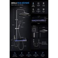 Robo Ambiyans LED Işıklı Yıldızlı Akıllı Duş Sistemi – RB02