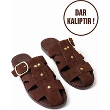 Cozi Company Rahat ve Günlük Tokalı Süet Kadın Terlik