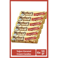 Werther's Original Cream Candies Klasik Tereyağlı Karamel Şeker 50 gr x 6 Adet
