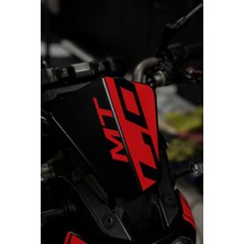Banxtre Yamaha Mt-07 Için Kafa Siperlik Için Kırmızı Renk Sticker Etiket (1 Adet)