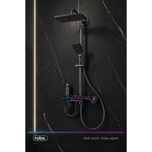 Robo LED Ambiyans Işıklı Termostatik Akıllı Duş Sistemi – RB01