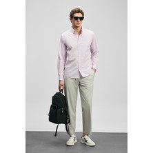 Lufian Fenrıc Smart Erkek Chino Pantolon Slim Fit Taş